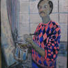 In the Mirror, 1994, acrylic on masonite, (36"x48")